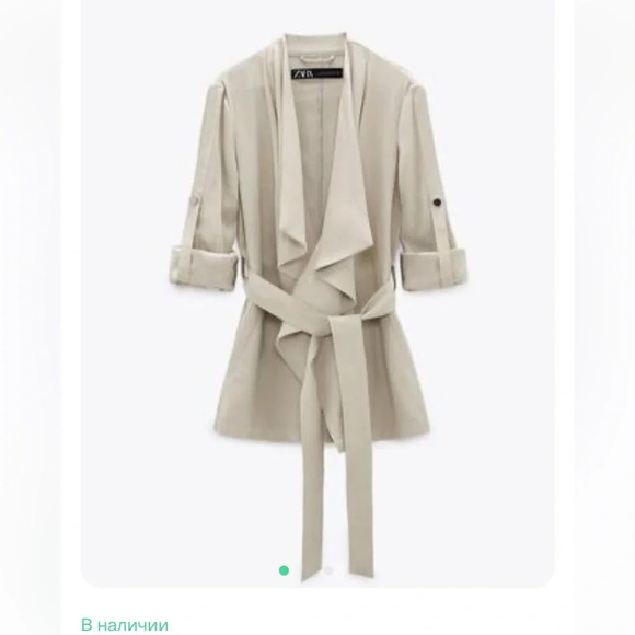 - Zara safari  jacket in beige size L - Picture 3 of 11